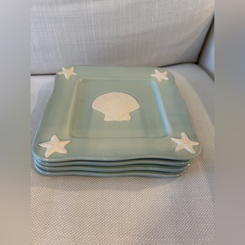 HOME STUDIO Shoreline Collection Salad Plates, Set 4